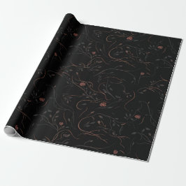 Botaniskt Linje Konst Inpackningspapper Presentpapper