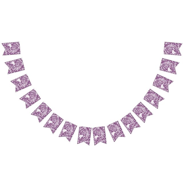 Botaniskt Löv och blommor Lila Vimplar (Alla)