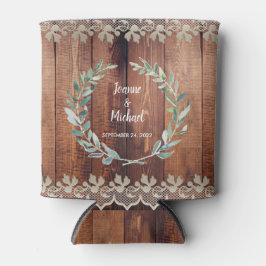 Botaniskt löv, rustiskt trä Bröllop