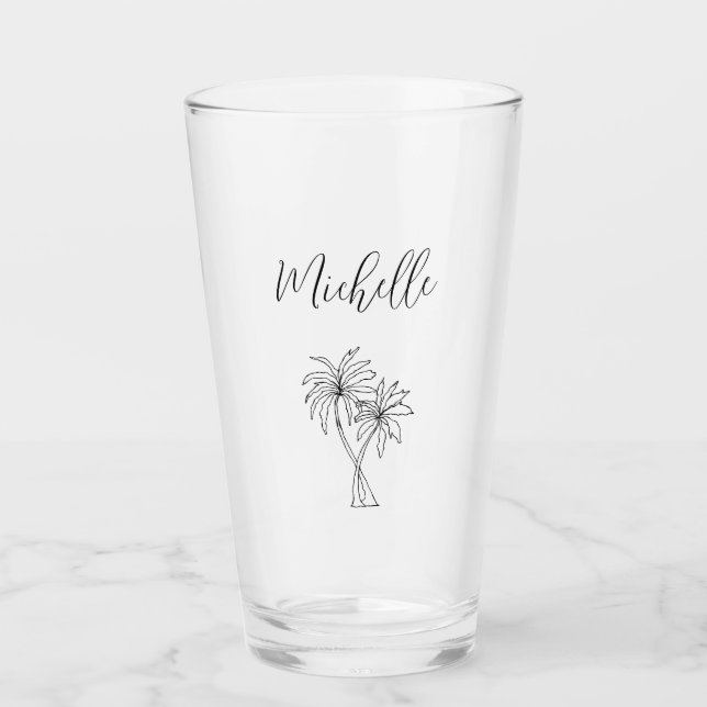 Botaniskt lövträd i Handflatan Glaskopp (Framsida)