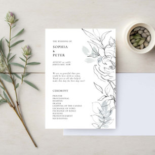 Botaniskt lövverk Skiss Ceremoni Program