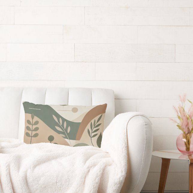 Botaniskt minimalistiskt skudde lumbarkudde (Soffa)