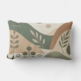 Botaniskt minimalistiskt skudde lumbarkudde