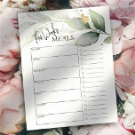 Botaniskt minimalt skript Text varje vecka Måltids<br><div class="desc">Minimal måltidsplanering för textskript med en lista över livsmedel där du kan notera dina köpbehov. Den minsta måltidsplaneraren levereras med ett anteckningsområde längst bak där du kan lägga till påminnelser från extra eller sak som du inte vill missa. Måltidsplanering är en bra och nyttig metod för att kartlägga måltider för...</div>