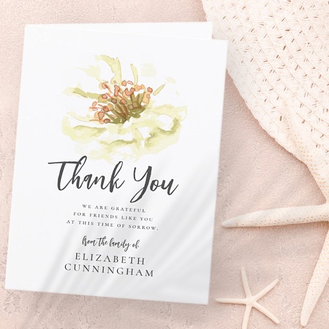 Botaniskt minnesmärke för Blommigten Modern vatten Tack Kort (Skapare uppladdad)