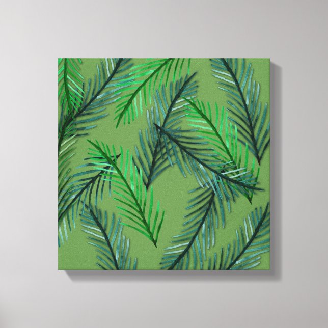 Botaniskt Mönster, Wrapped Canvas (Framsida)