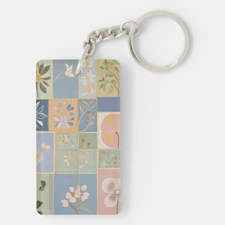Botaniskt mosaik i blomning