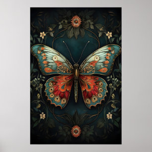 Botaniskt Moth Arttryck, Dyster Akademia Poster