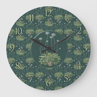 Botaniskt motiv stor klocka