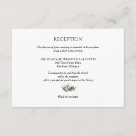 Botaniskt mottagningskort – Tropiskt bröllopstema Tilläggskort