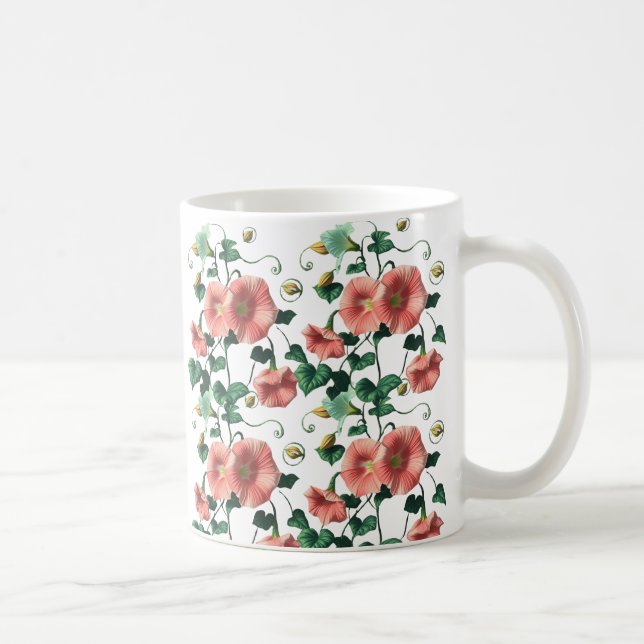 botaniskt mugg, blommigt keramisk mugg, kaffe kopp (Höger)
