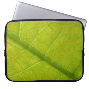 Botaniskt naturfoto från grönt Löv Laptop Sleeve