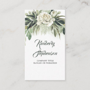 Botaniskt naturreservat och White Peony Garland Ga Visitkort