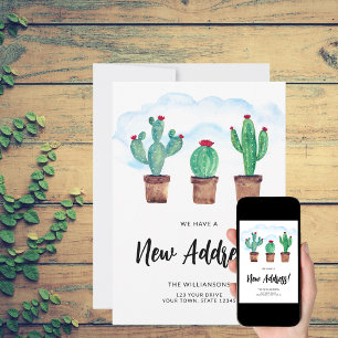 Botaniskt Nytt adress meddelandekort för Flytta Meddelande