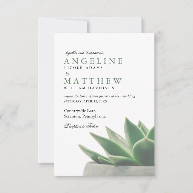 Botaniskt ockult trädgård| Bröllopsinbjudan Inbjudningar (Framsida)