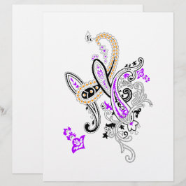 Botaniskt Paisley Brevpapper | Elegant Blommig