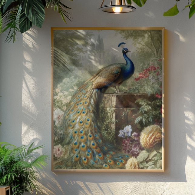 Botaniskt: påk nära slott i engelska trädgården poster (Skapare uppladdad)
