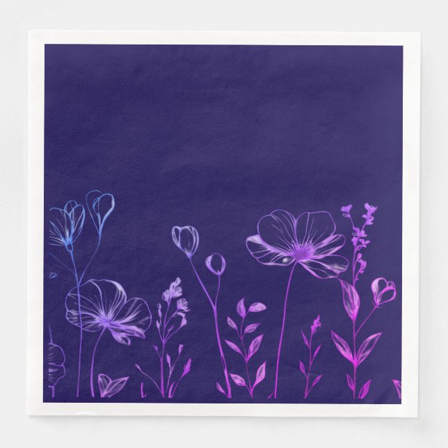 Botaniskt Party Bord Decor" Pappersservett (Framsida)