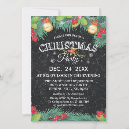 Botaniskt party för jul för helgdagfamiljmöte inbjudningar