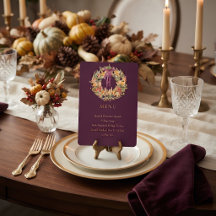 Botaniskt Plommon och Guld Thanksgiving Middag