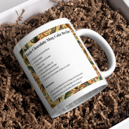 Botaniskt recept för gyllene ålder kaffemugg