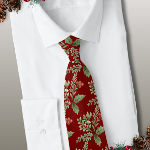 Botaniskt Red Holly Berries Jul Helgdag Slips