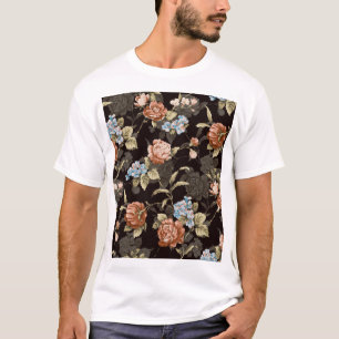 Botaniskt ro: abstraktens blommönster. t shirt
