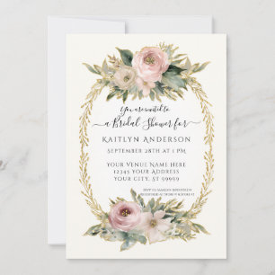 Botaniskt Rosa Flowers w Guld Möhippa