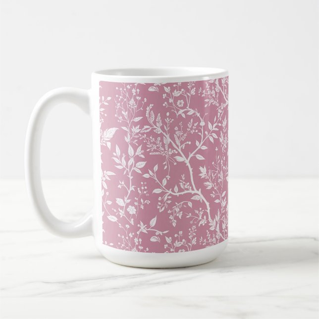 Botaniskt Rosa Kaffe Mugg (Vänster)