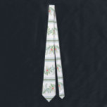 Botaniskt rött och Grönt Jul Neck Tie Slips<br><div class="desc">En botanisk julhals sliter designat med mina ursprungliga vattenfärgsbär och löv i röda nyanser och grönt med sage grönt rand. Gå till www.zazzle.com/dotellabelle</div>