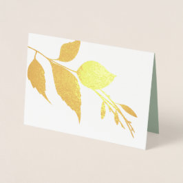 Botaniskt sjukligt tack folierat kort