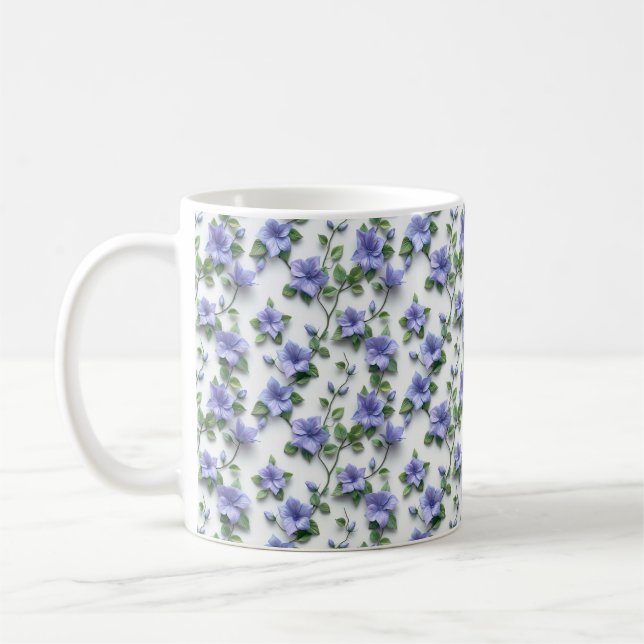 Botaniskt släpfordon Lavender Lilac Blommigt Mugg (Vänster)