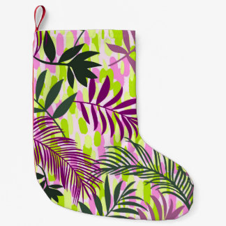 Botaniskt sömlöst mönster blandat med geometrisk s liten julstrumpa