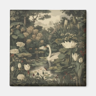 Botaniskt styre - Svan i skogen Magnet