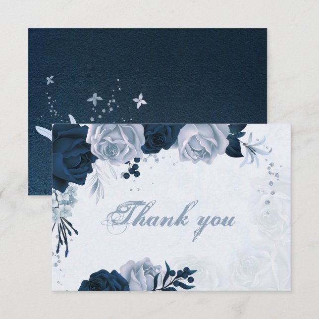 botaniskt tack för elegantens flotta och dammiga b kort (Fram/baksida)