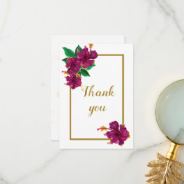 botaniskt tack för romantiska hibiscus blommor kort