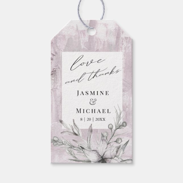 botaniskt tack för roststencilen, märkre presentetikett (Framsidan)