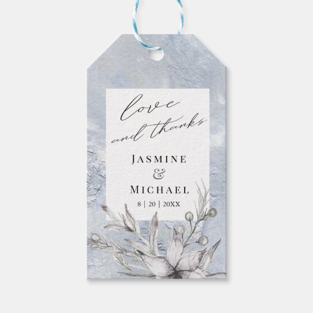 botaniskt tack för roststencilen, märkre presentetikett (Framsidan)