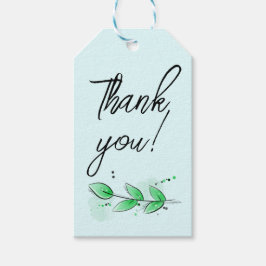 Botaniskt Tack Gift-Märkre Presentetikett