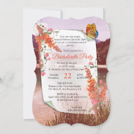 Botaniskt tema med Neutralt på hösten Inbjudningar