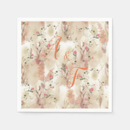 Botaniskt tema med Neutralt på hösten Pappersservett