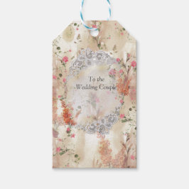 Botaniskt tema med Neutralt på hösten Presentetikett