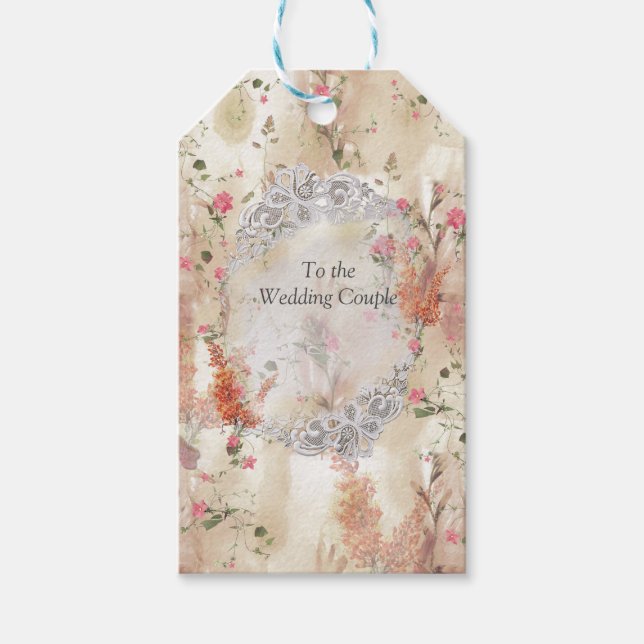 Botaniskt tema med Neutralt på hösten Presentetikett (Framsidan)