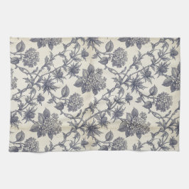 Botaniskt Toile | Hortensia & Tistlar Kökshandduk