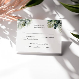 Botaniskt tropiskt OSA kort - Destination Wedding