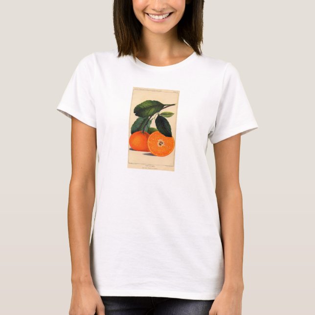 Botaniskt tryck - Satsuma T-shirt (Framsida)