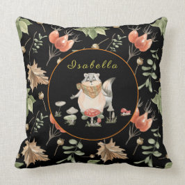 Botaniskt tvättställ Anpassa text, Färg 20"X20" Kudde