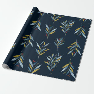 Botaniskt upprepa Mönster från Twigs med Guld Presentpapper