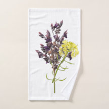 Botaniskt utkast av lavender & Gult Wildblome