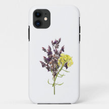 Botaniskt utkast av lavender & Gult Wildblome